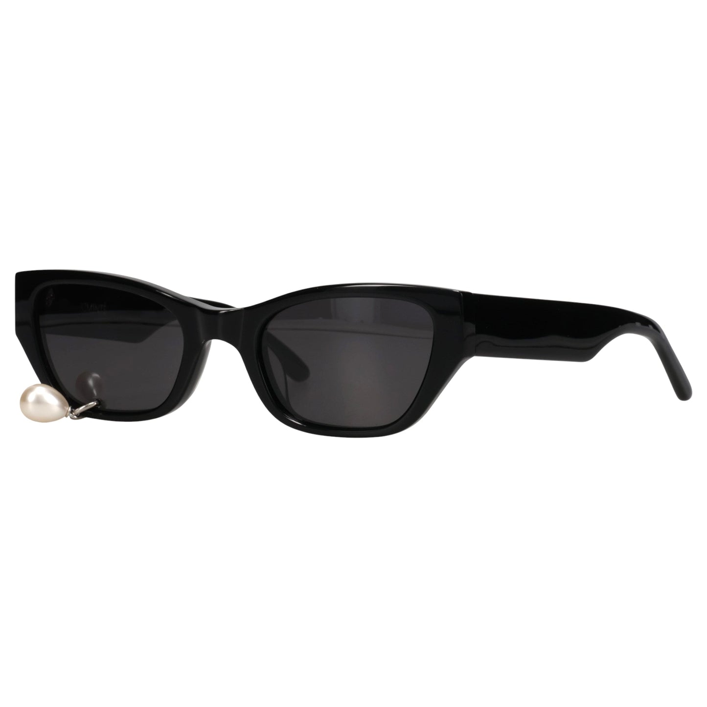 PEARL TEAR CAT-EYE SUNGLASSES / BLACK