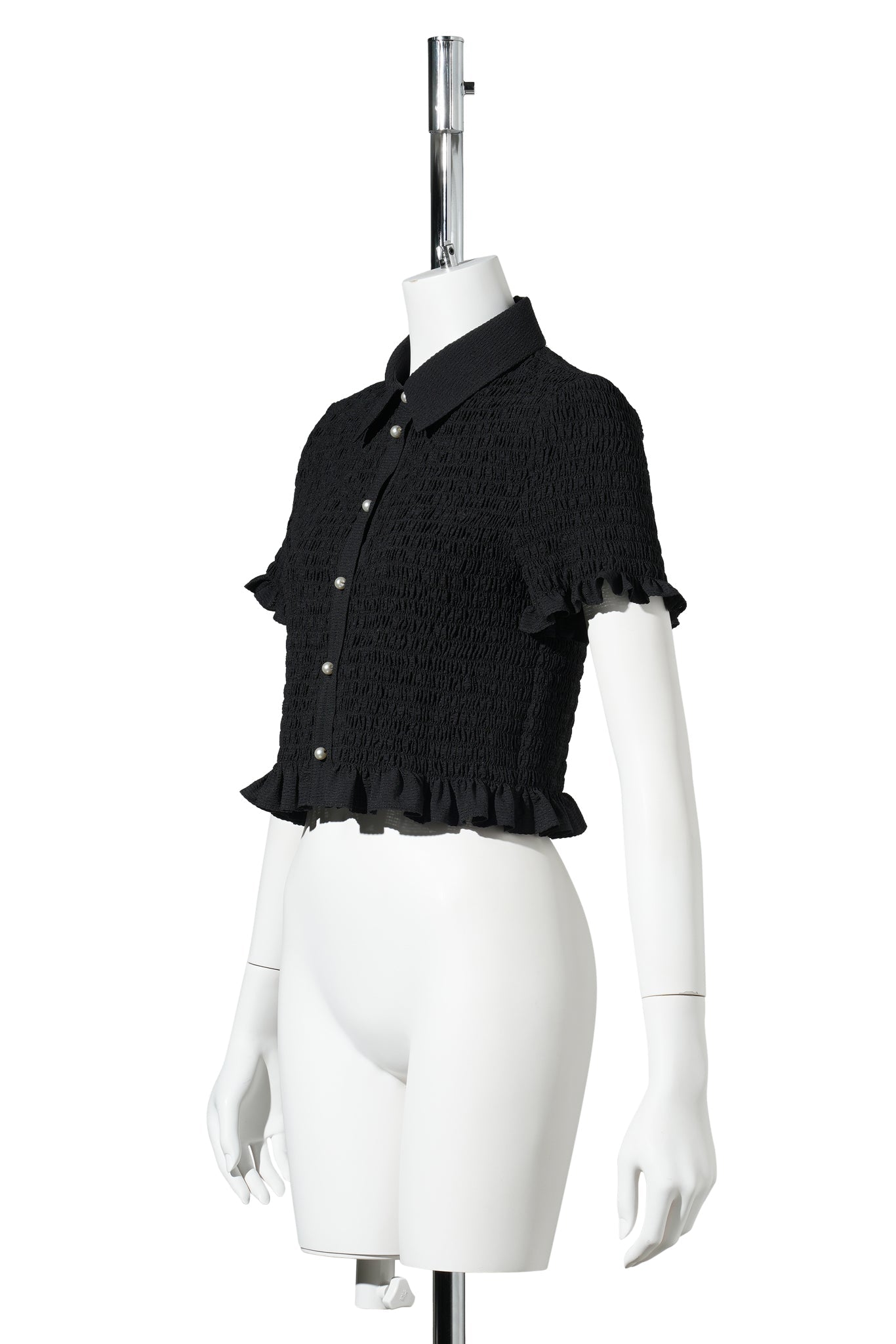 LENA CROPPED SHIRT / BLACK