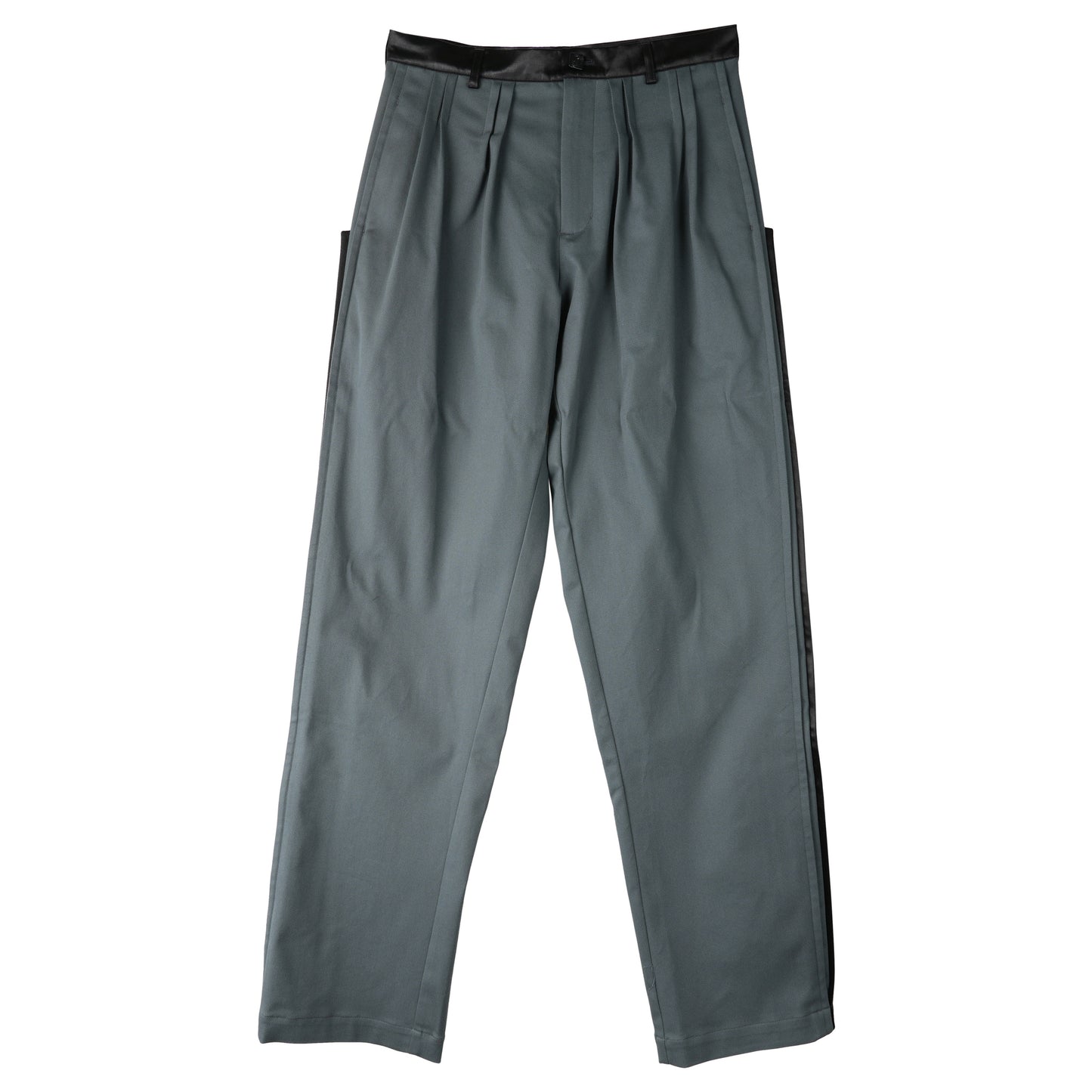 UGO SIDE TROUSER / STONE GREY/DEEP GREEN/BLACK