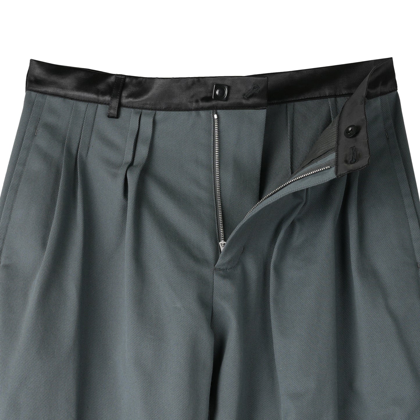 UGO SIDE TROUSER / STONE GREY/DEEP GREEN/BLACK