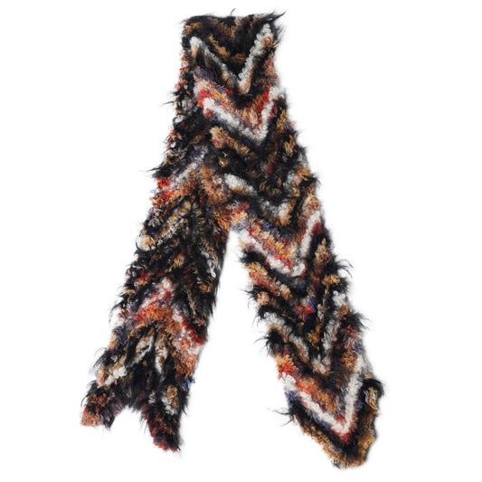 CHEVRON KNIT SCARF / STRAWBERRY MELANGE