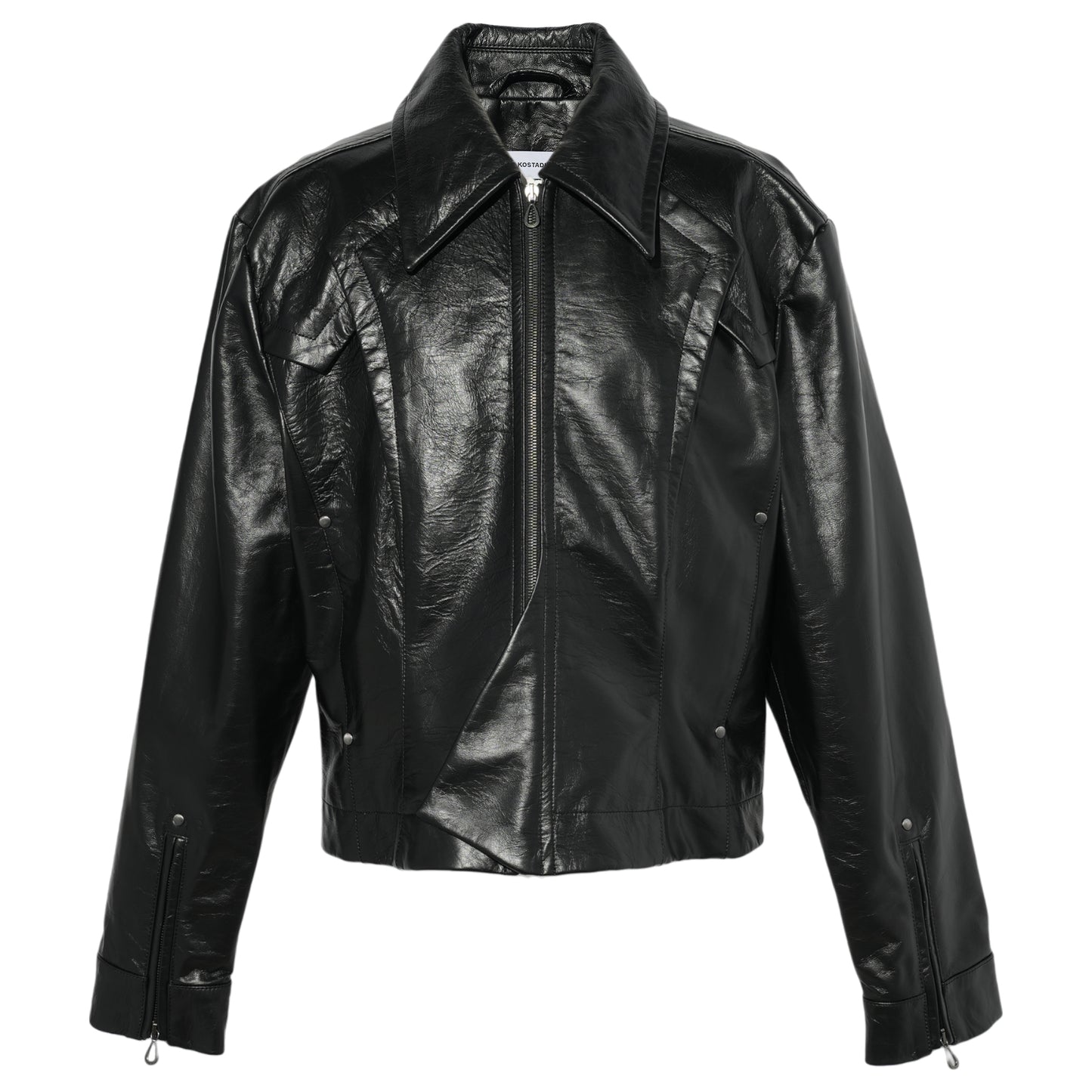 KRANER CROPPED LEATHER BLOUSON / RAVEN BLACK