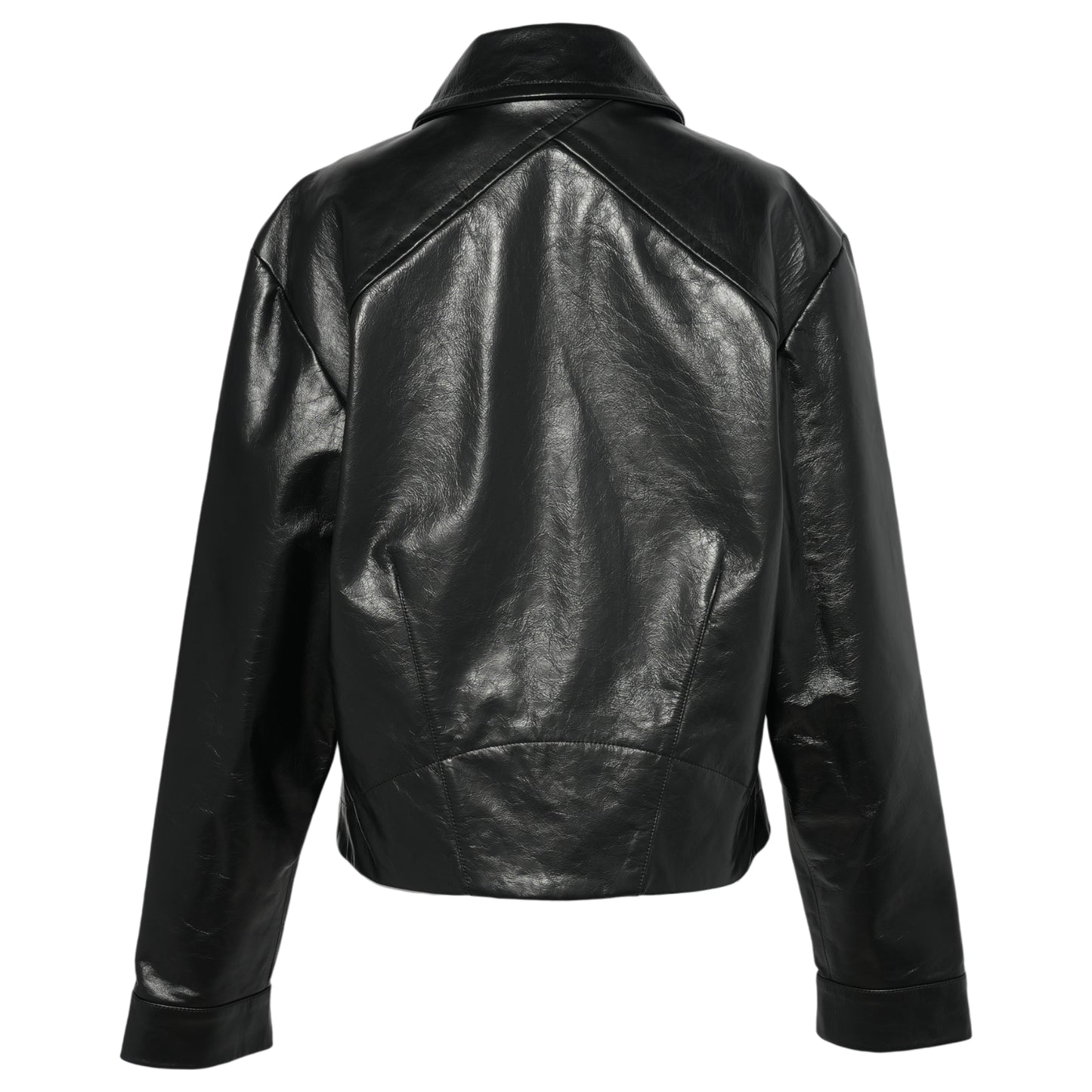 KRANER CROPPED LEATHER BLOUSON / RAVEN BLACK