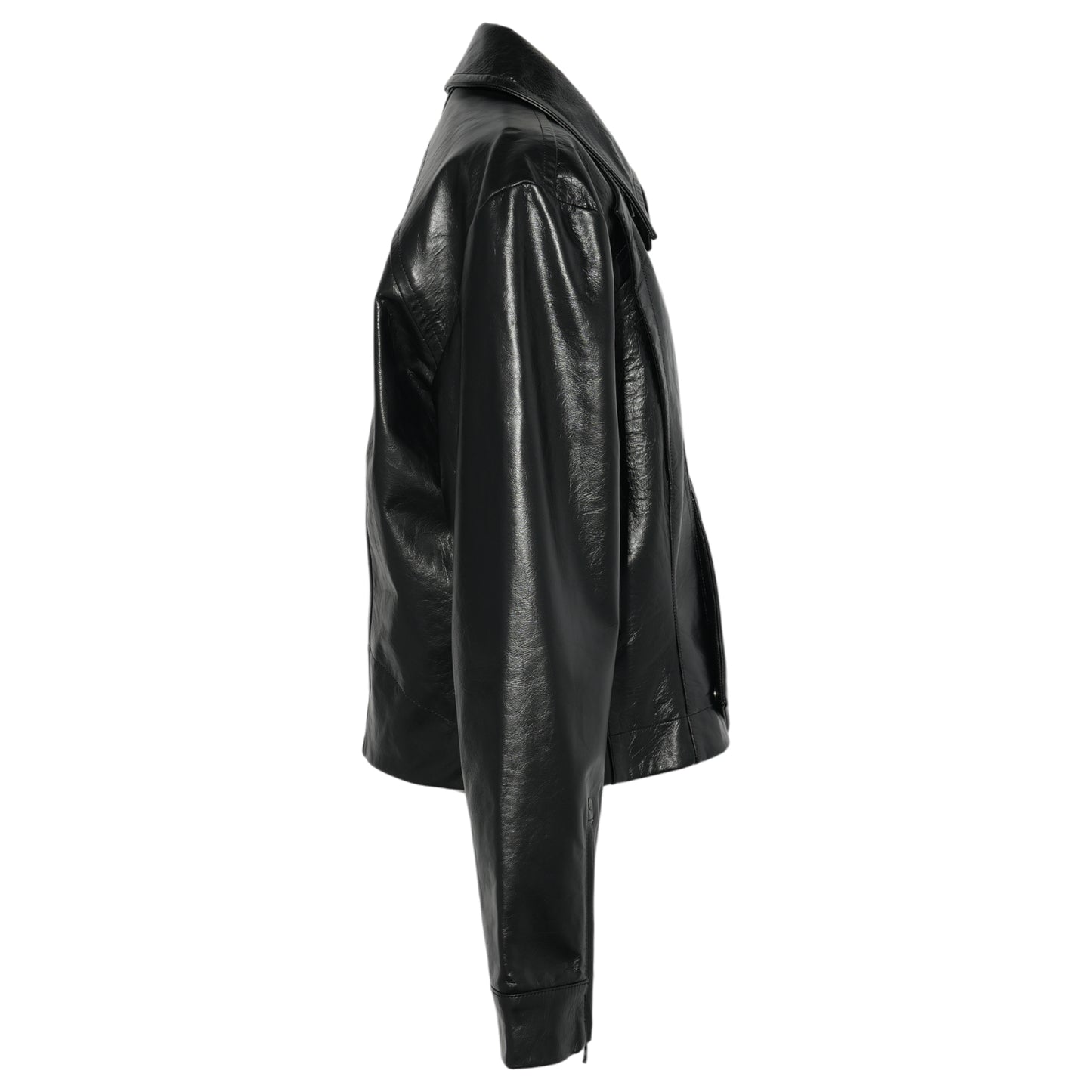 KRANER CROPPED LEATHER BLOUSON / RAVEN BLACK