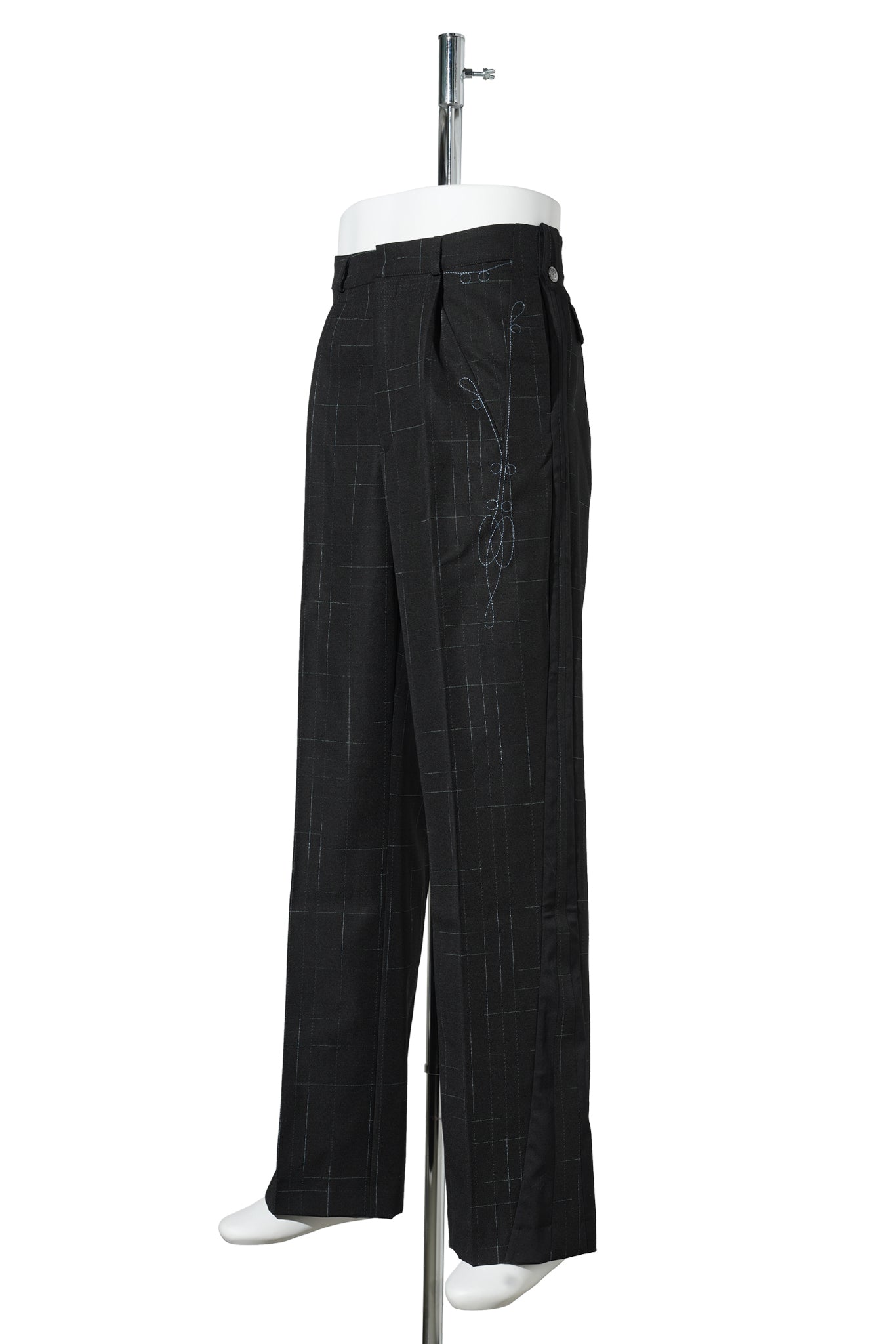 KORMOS MILITARY TROUSER / SPACE CHECK/NIGHT BLACK