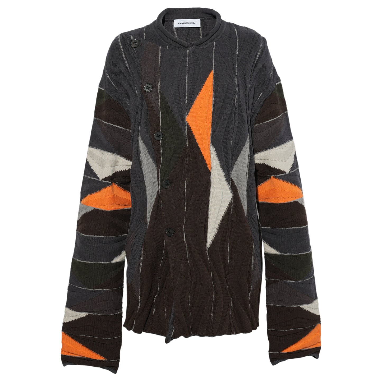 RADAY KNITTED JACKET / BROWN MULTICOLOR