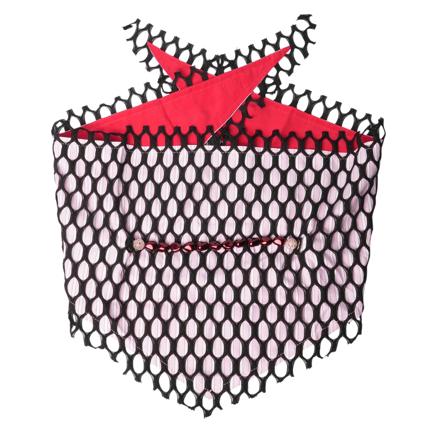 ARMANTROUT PEARL NECKLACE / PINK STRIPE/RED PEARL