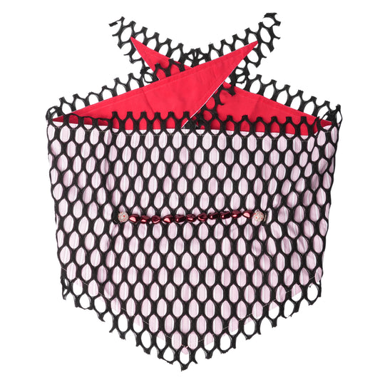 ARMANTROUT PEARL NECKLACE / PINK STRIPE/RED PEARL