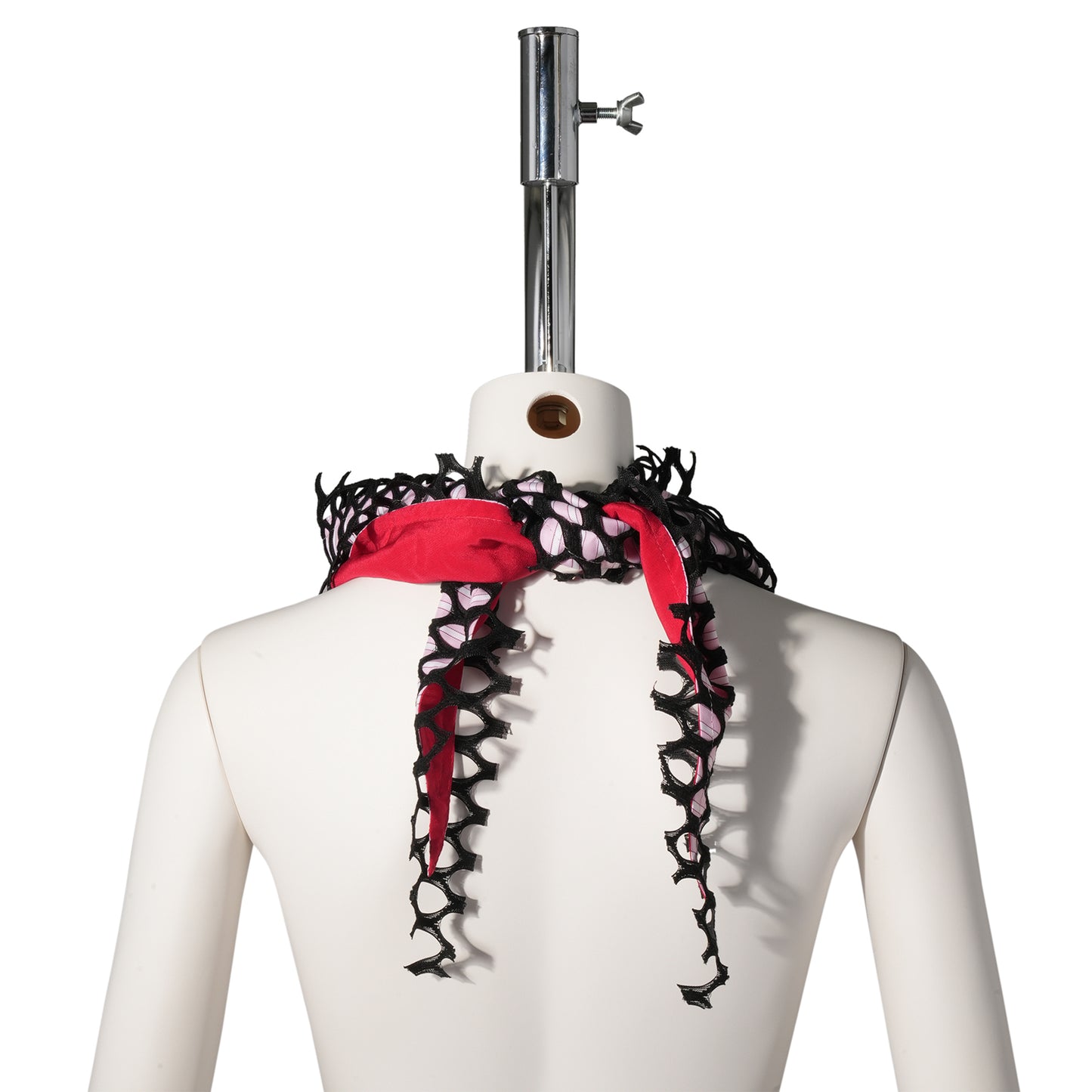 ARMANTROUT PEARL NECKLACE / PINK STRIPE/RED PEARL