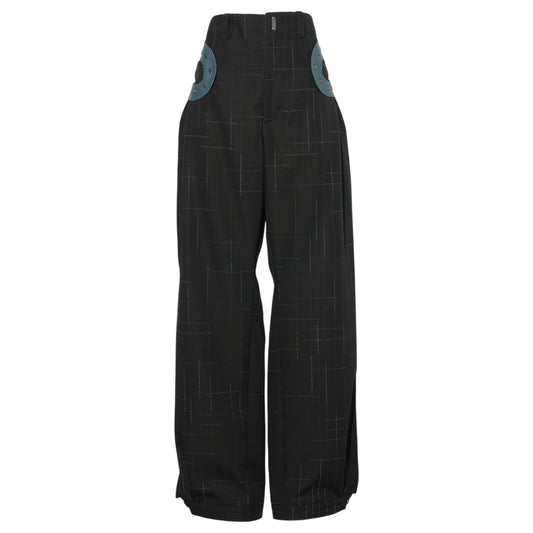 FITZ TROUSER / SPACE CHECK/PEACOCK BLUE