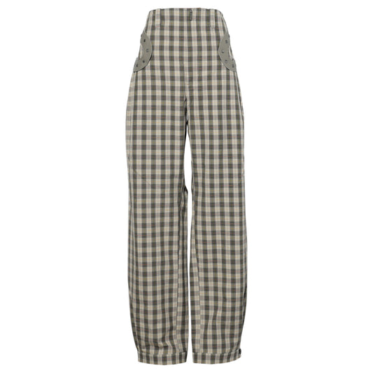 FITZ TROUSER / OYSTER CHECK/TAUPE