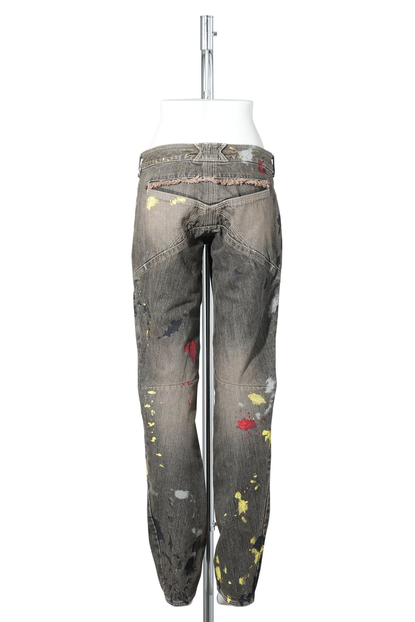 K PAINTED SLIM JEAN / WASHED BROWN