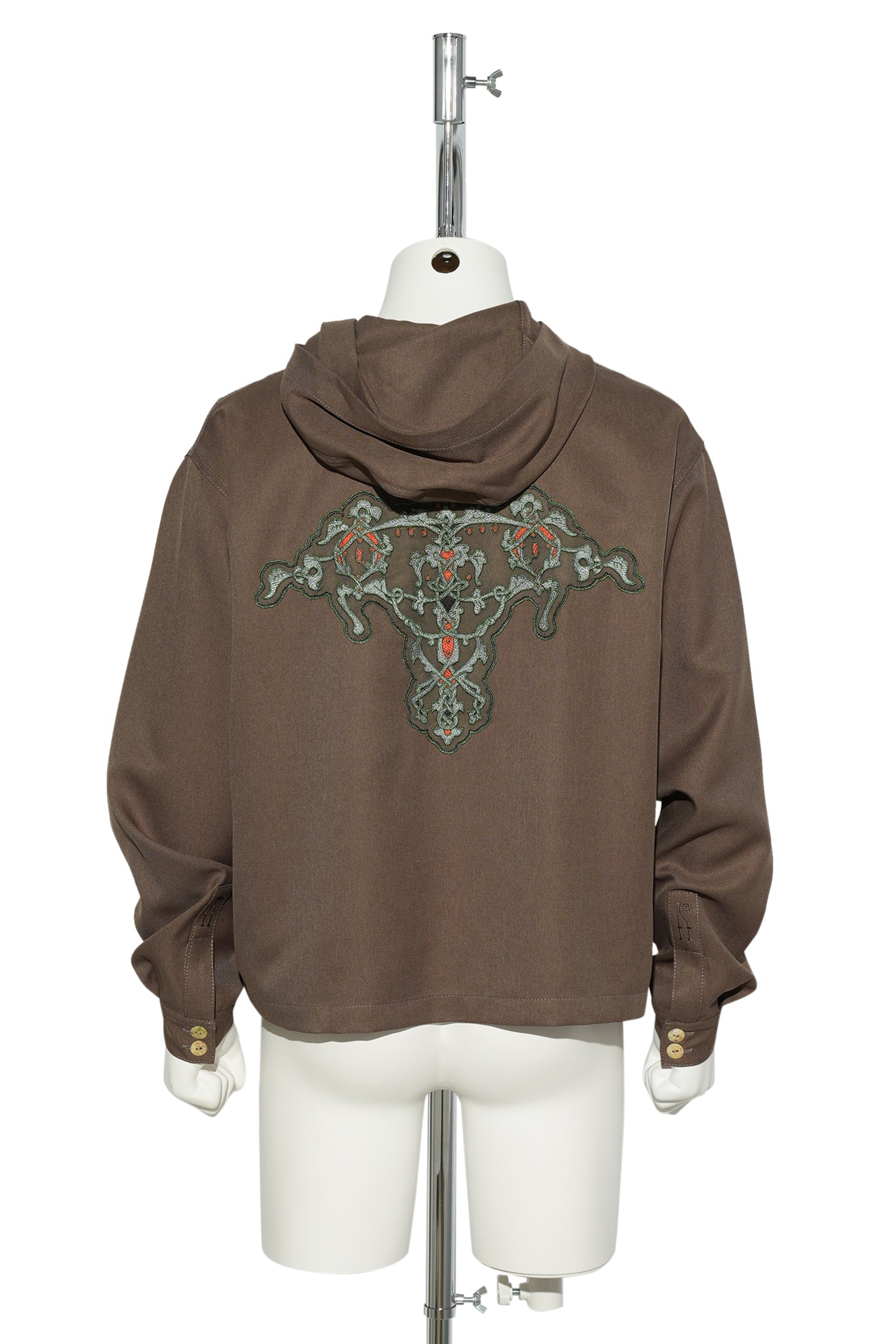 SLATINA HOODED TOP LS / SEPIA