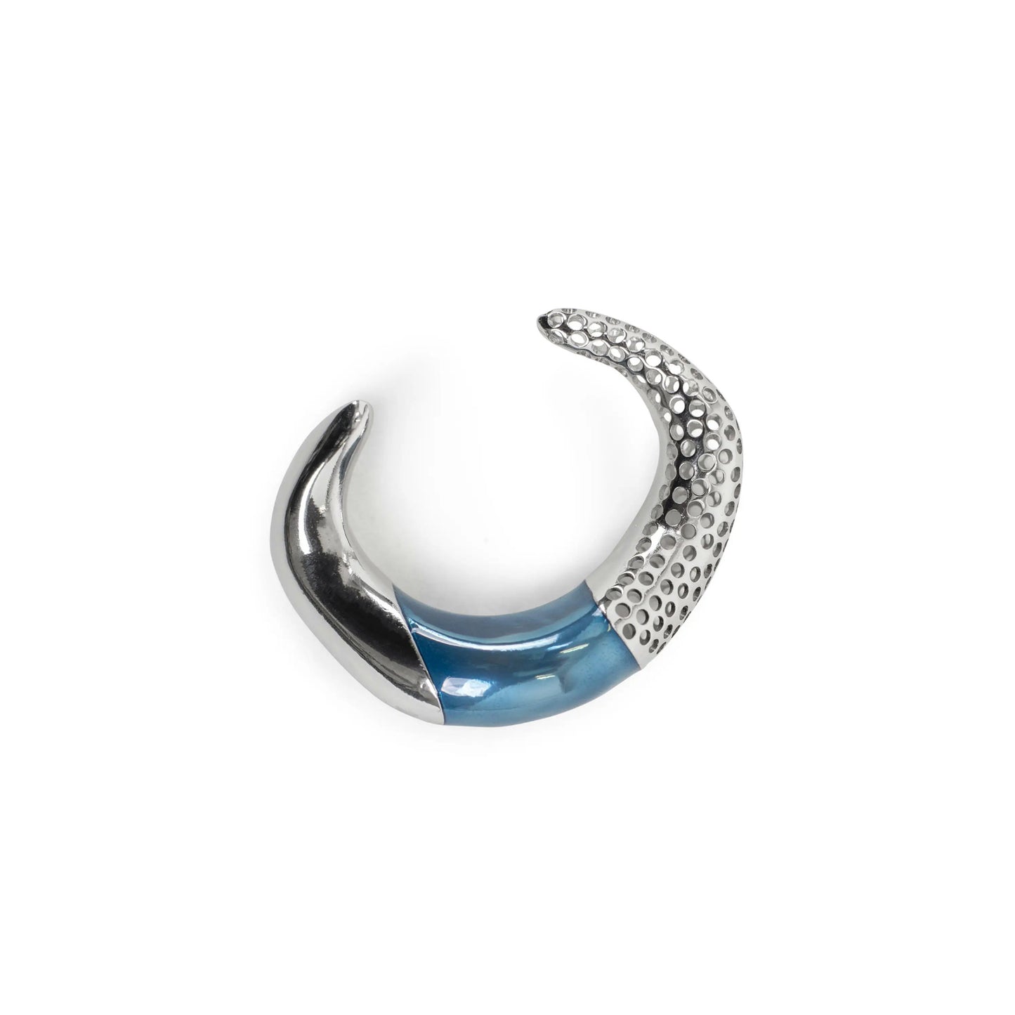 LIBER CUFF / SILVER/METALLIC BLUE