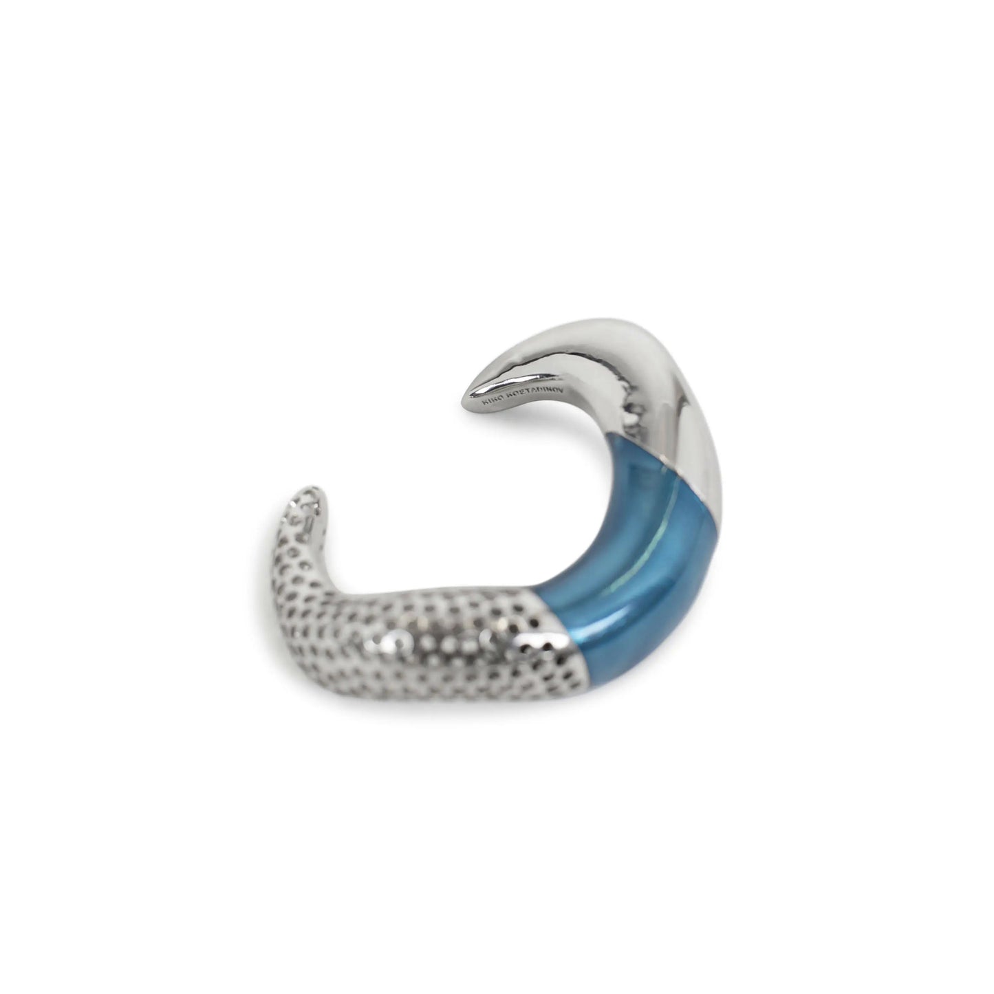 LIBER CUFF / SILVER/METALLIC BLUE