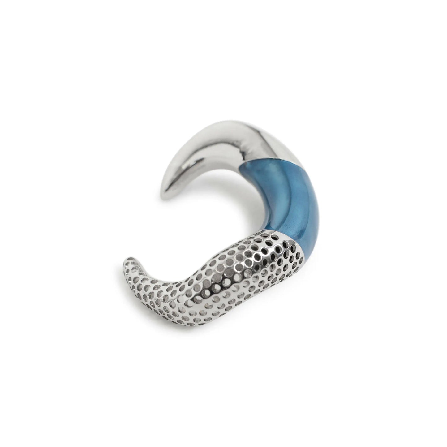 LIBER CUFF / SILVER/METALLIC BLUE