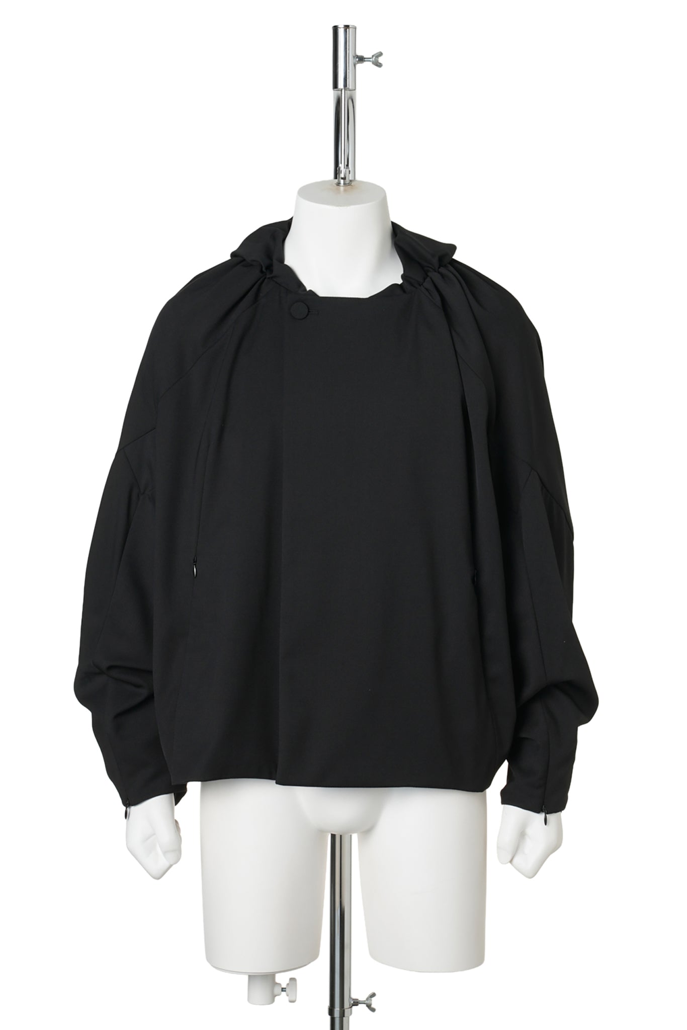 HELMOND GATHERED BLOUSON / CROW BLACK