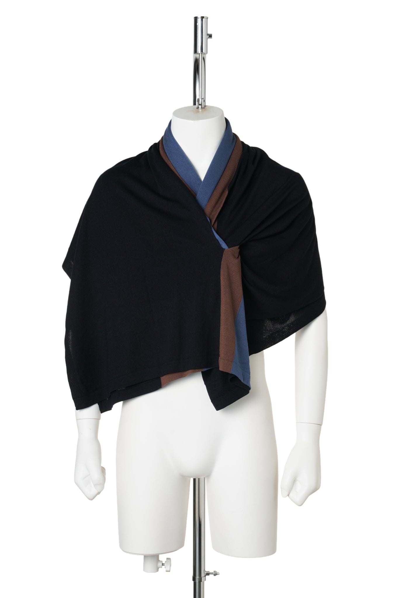 SIGO WIDE KNIT SCARF / BROWN