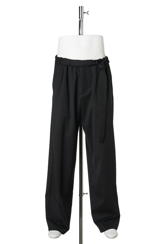 LAAN GATHERED TROUSERS / CROW BLACK