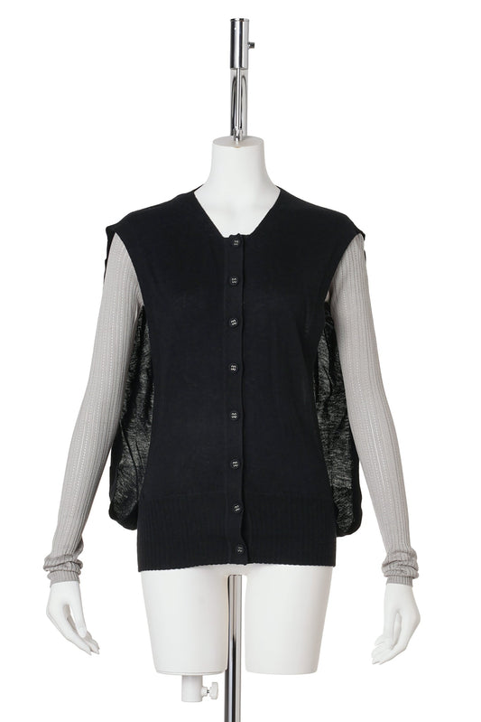 GUILLEMOT COCOON CARDIGAN / NEBULAR BLACK & SILVER GREY