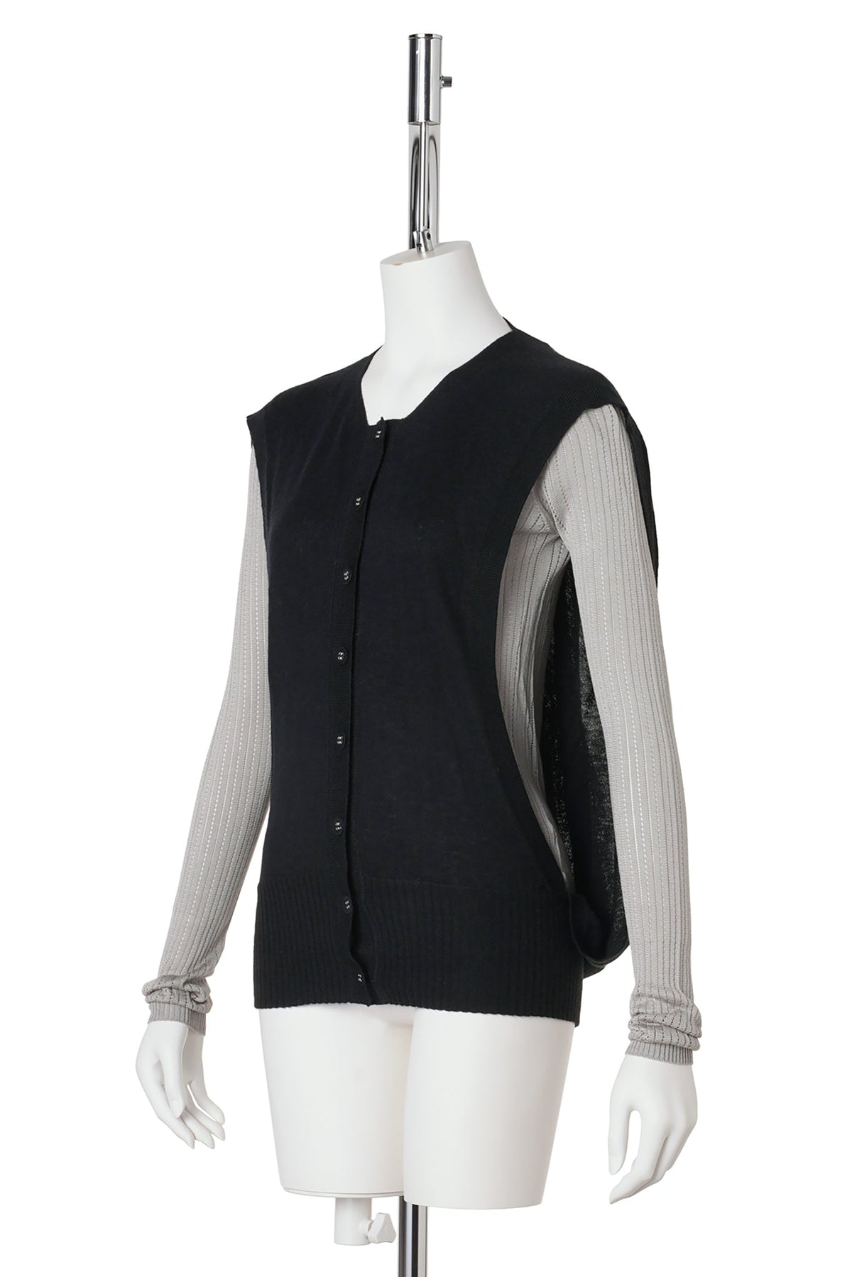 GUILLEMOT COCOON CARDIGAN / NEBULAR BLACK & SILVER GREY