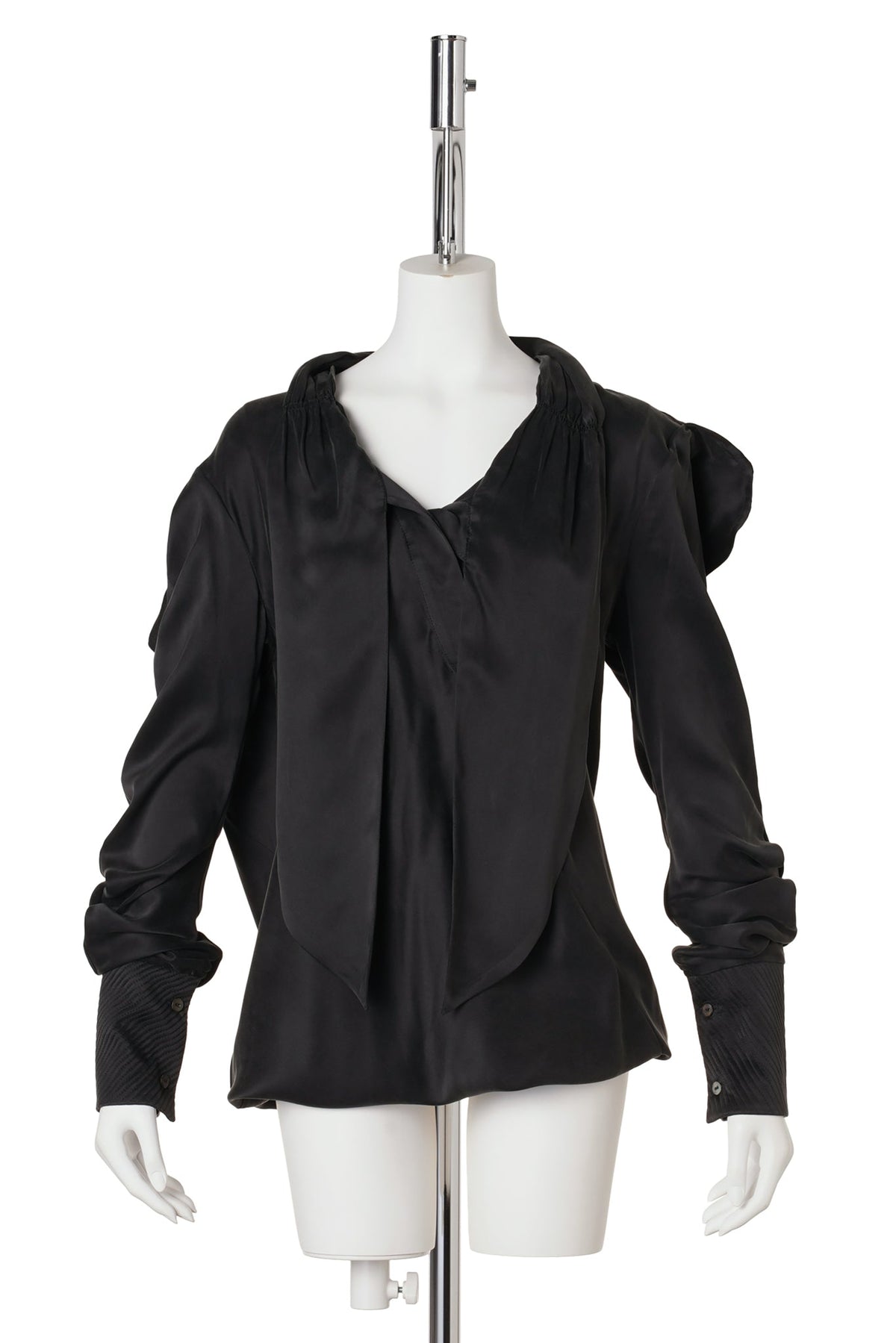 EVELYN BLOUSE / SHEEN BLACK