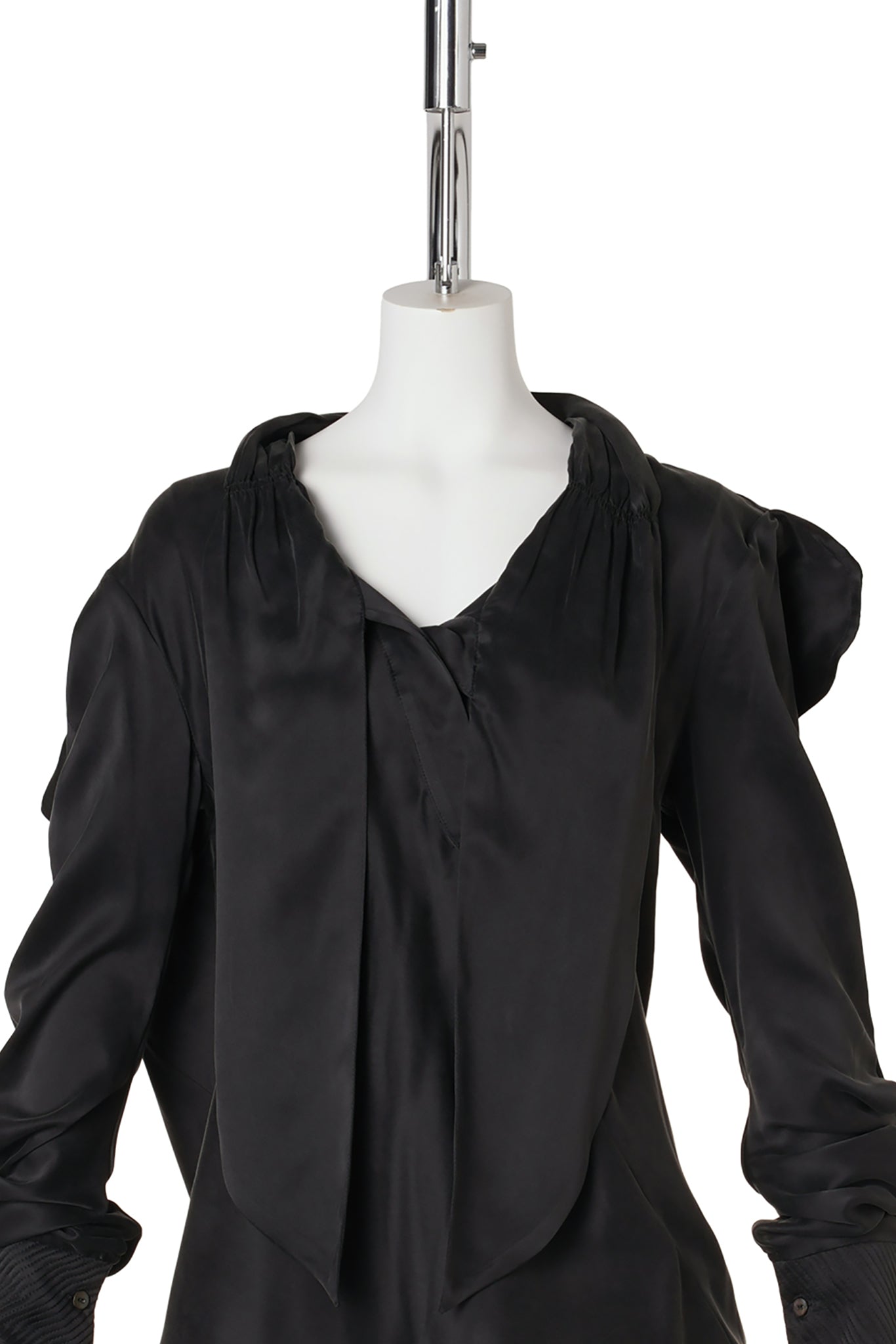 EVELYN BLOUSE / SHEEN BLACK