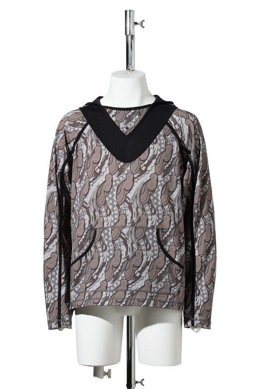 GIZI HOODED TOP / IRON/BLACK