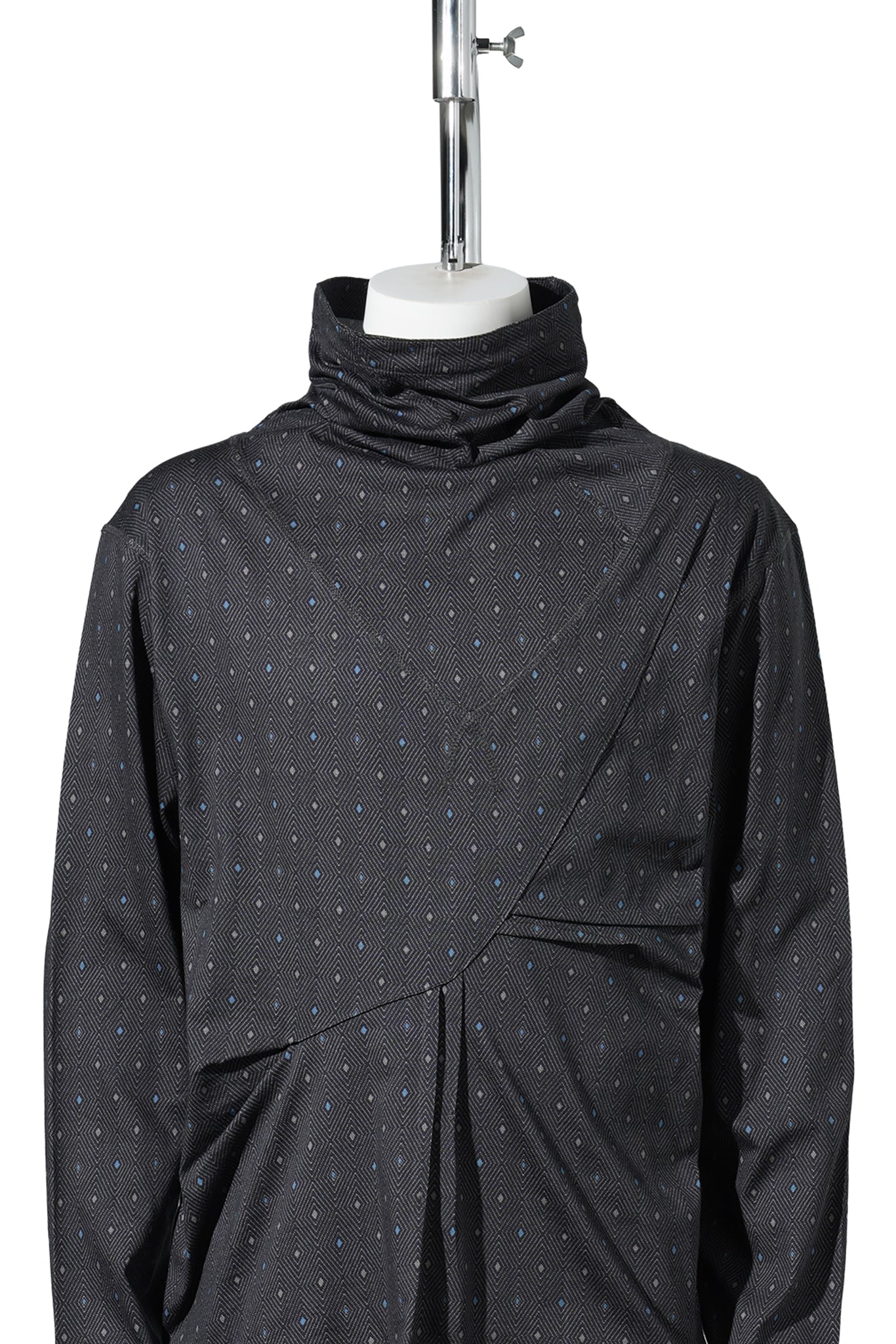 OHNE LONG SLEEVE MOCK NECK / BLACK/SAPPHIRE