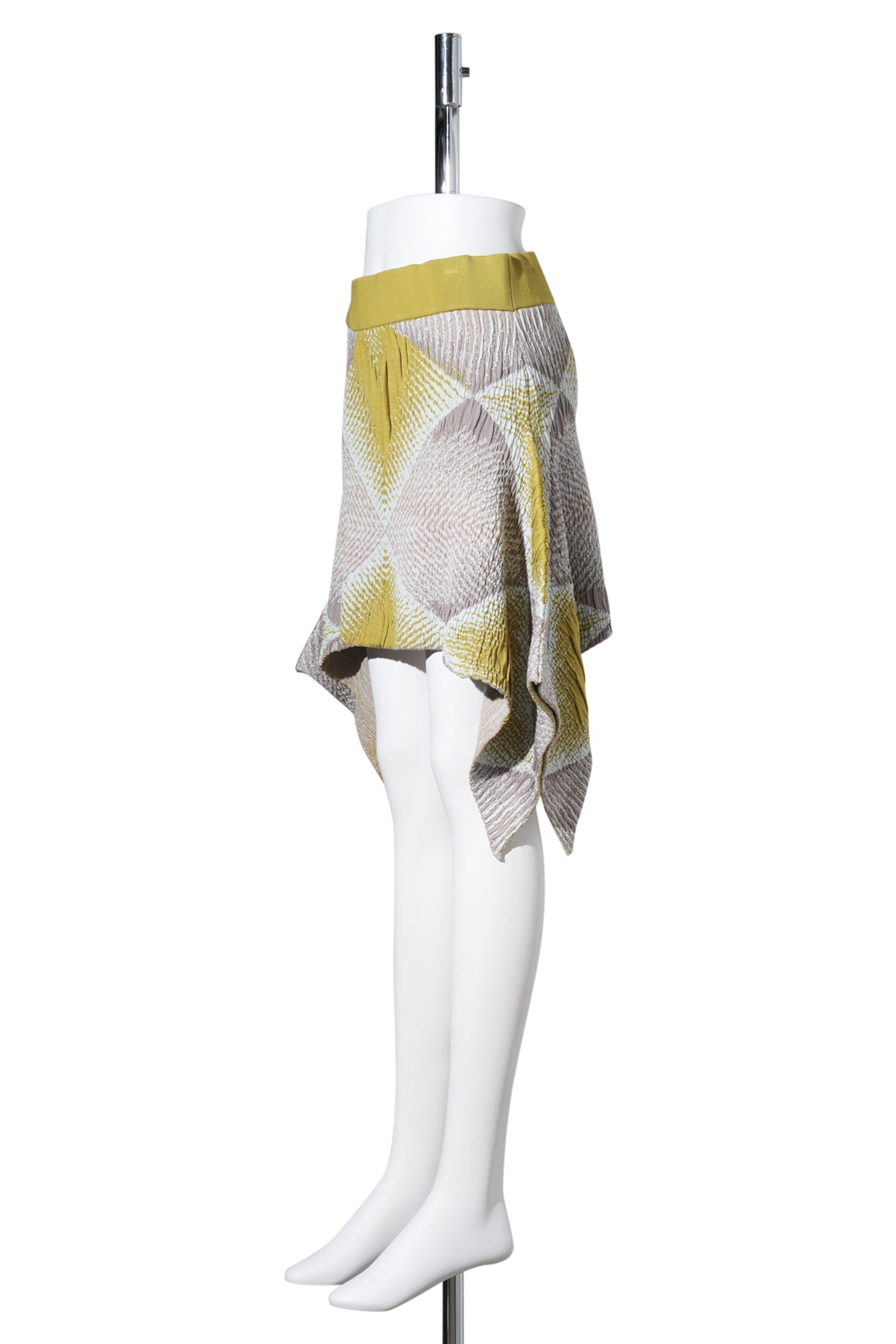 IKAT ARGYLE JACQUARD SKIRT / PISTACHIO
