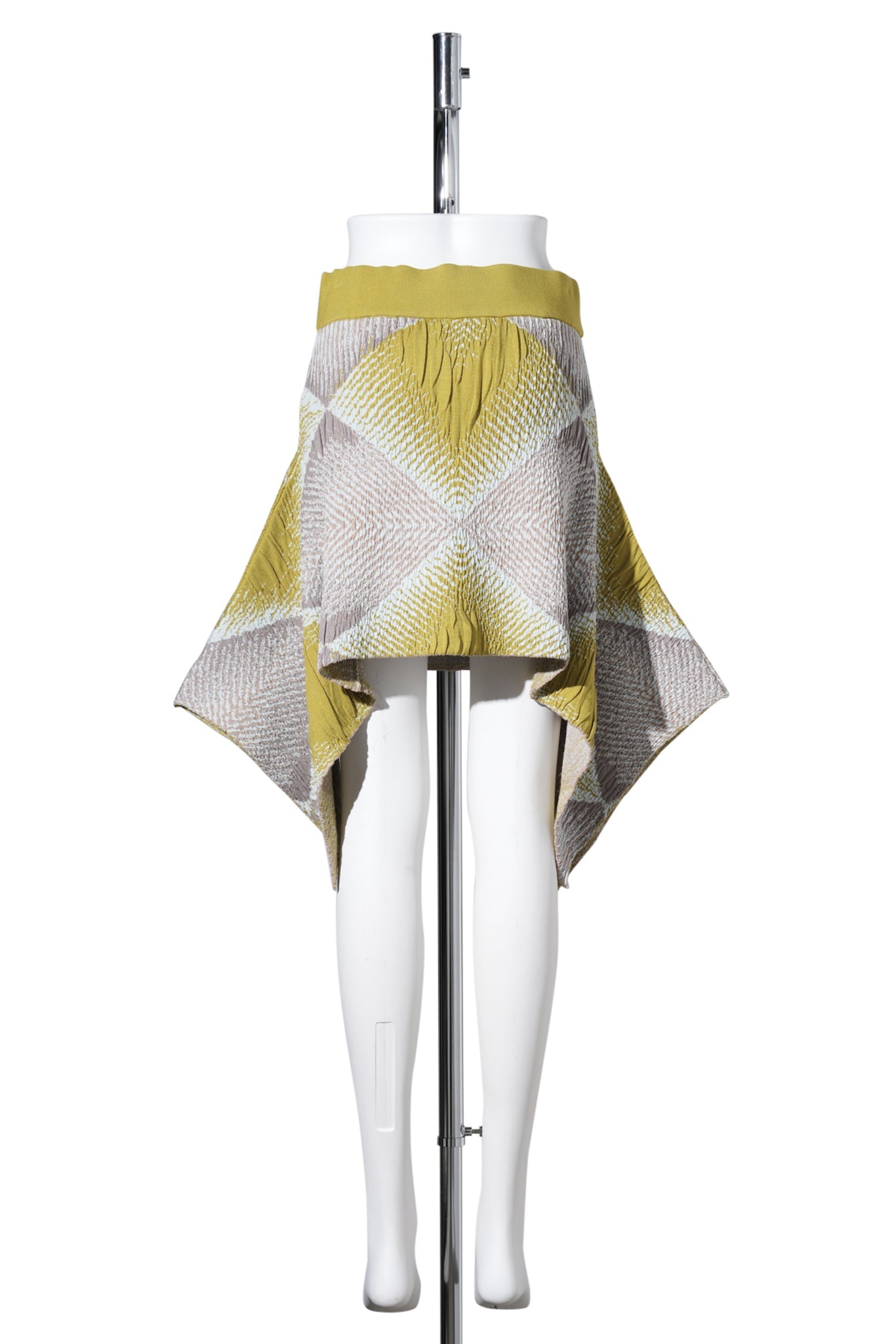 IKAT ARGYLE JACQUARD SKIRT / PISTACHIO