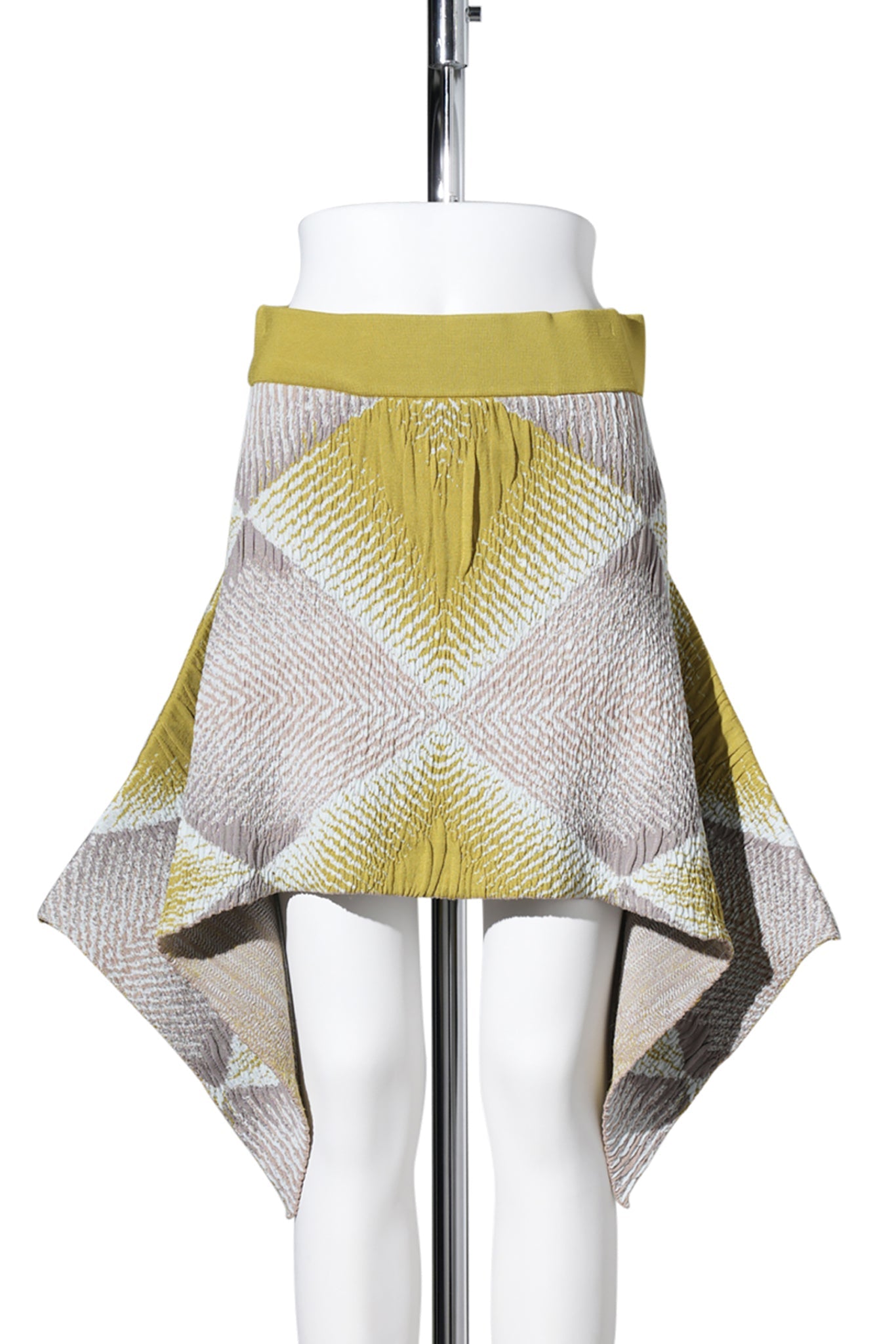 IKAT ARGYLE JACQUARD SKIRT / PISTACHIO