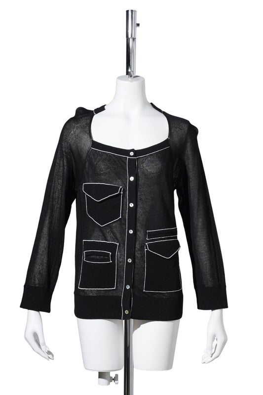 KREINER KNIT CARDIGAN / BLACK