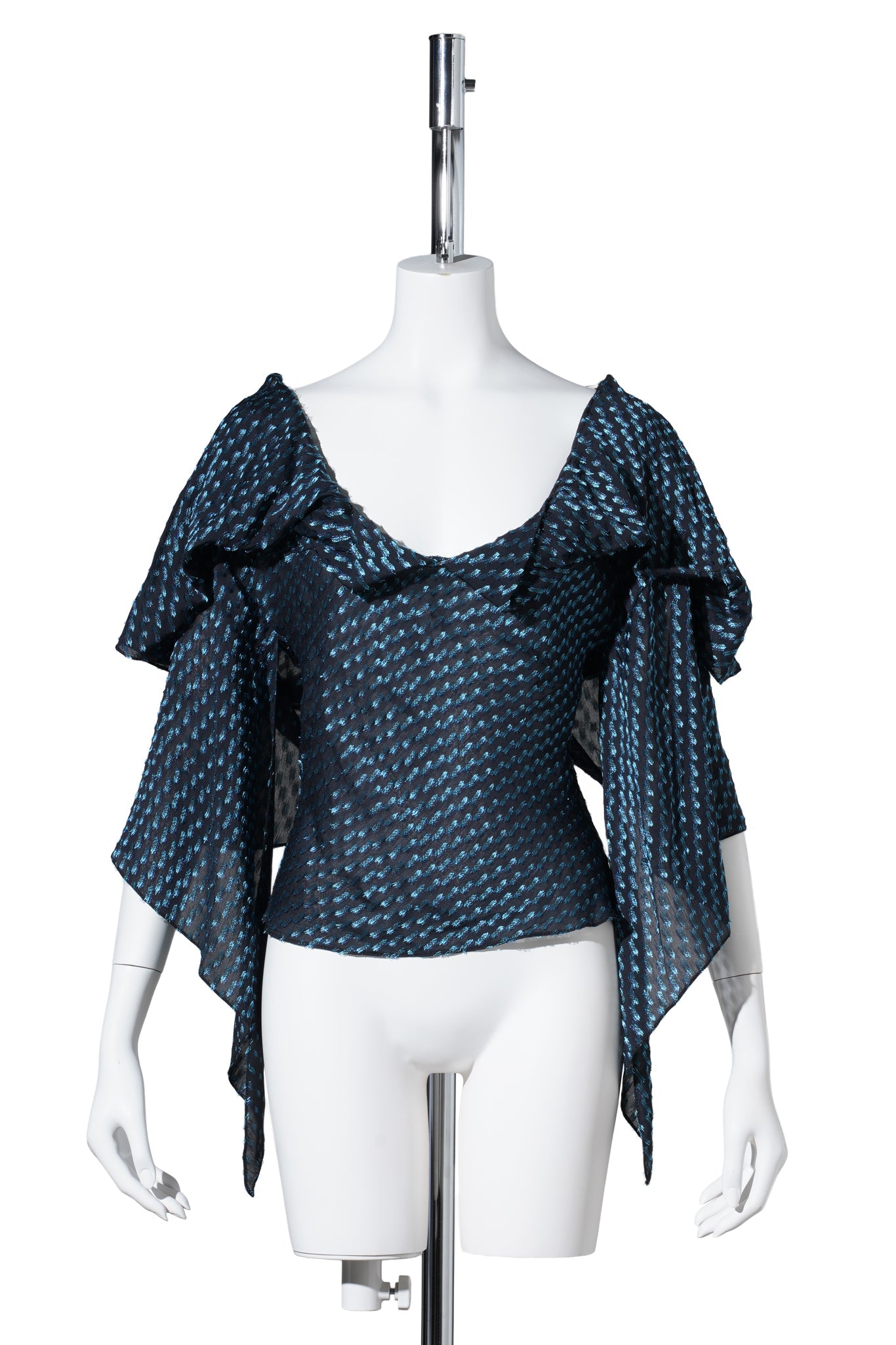 PLEXUS BLOUSE / OBSIDIAN BLACK/MOSAIC BLUE