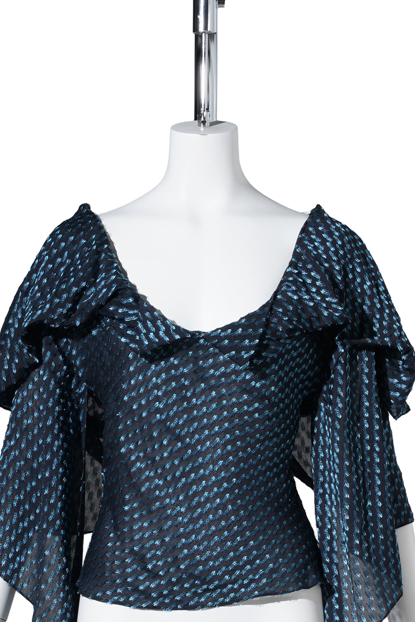 PLEXUS BLOUSE / OBSIDIAN BLACK/MOSAIC BLUE