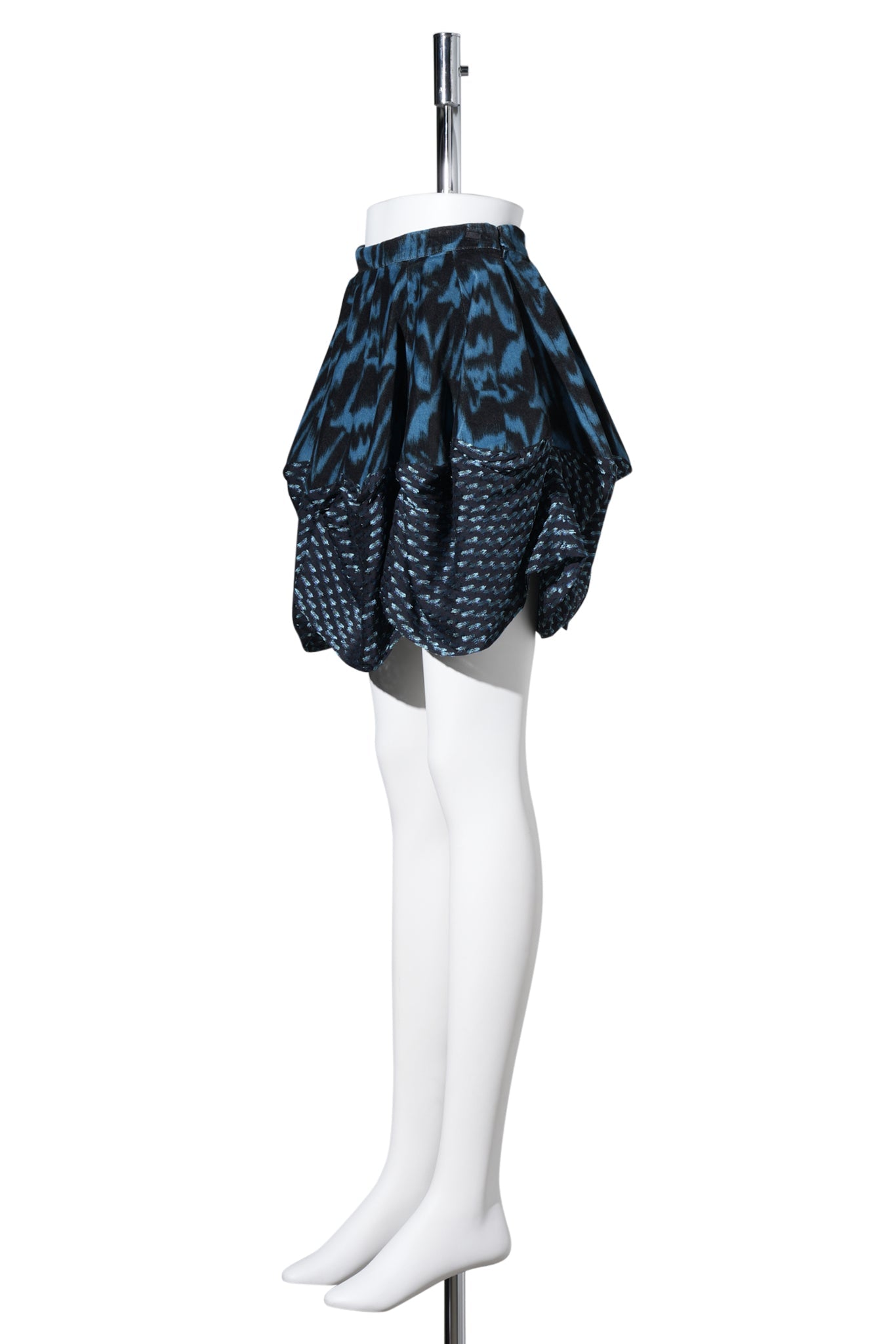 EVELYN SKIRT / SAPPHIRE BLUE & BLACK