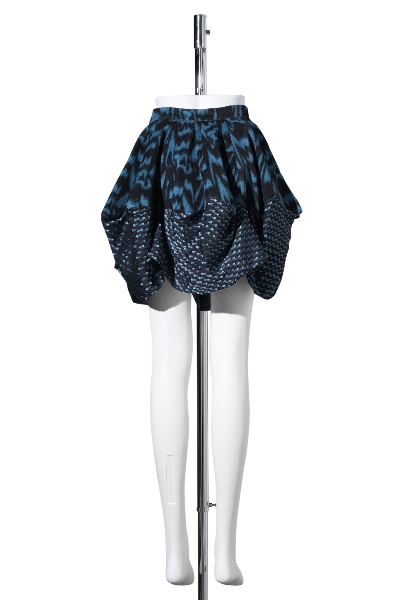 EVELYN SKIRT / SAPPHIRE BLUE & BLACK