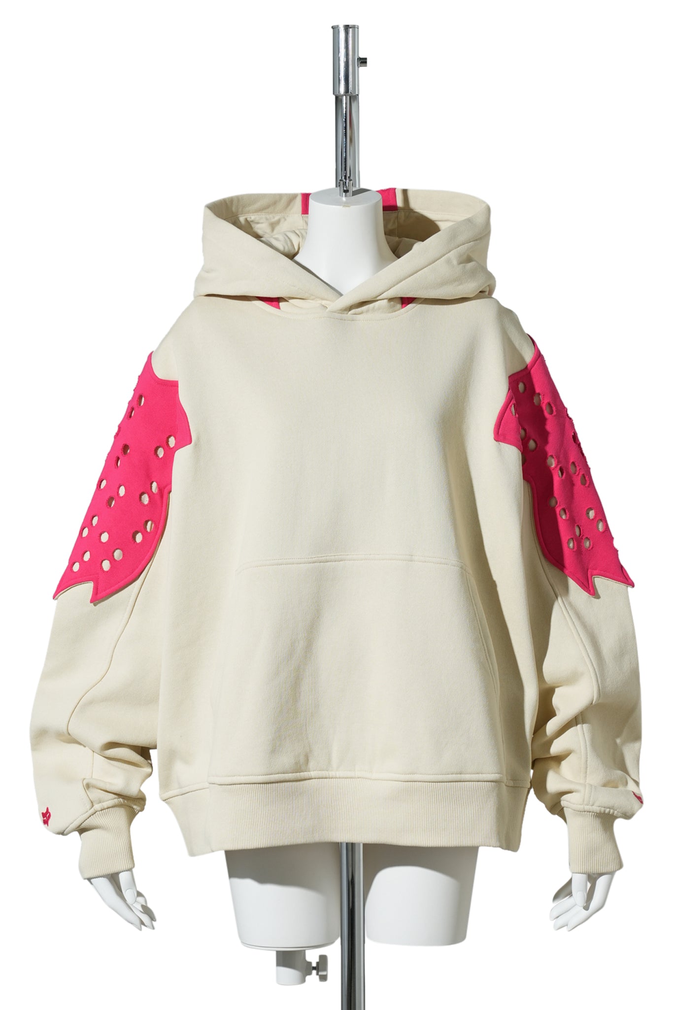 FOX KK PERFORATED FLC HOODIE / NAT