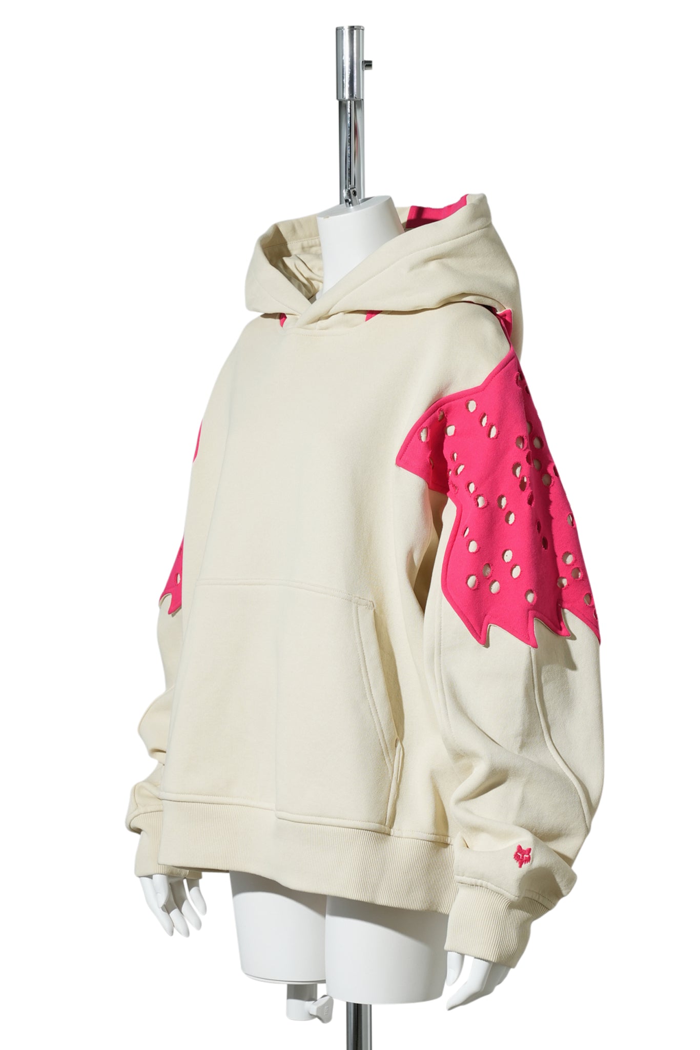 FOX KK PERFORATED FLC HOODIE / NAT