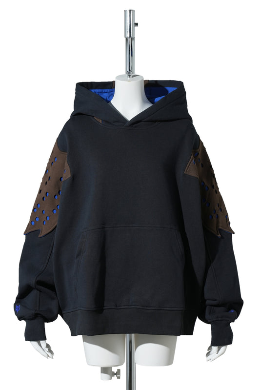 FOX KK PERFORATED FLC HOODIE / BLK RNS