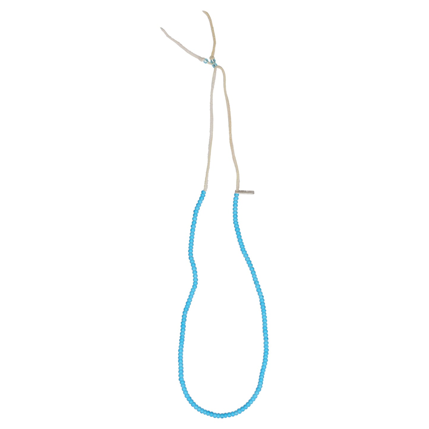 GLASS BEADED NECKLACE / AQUA