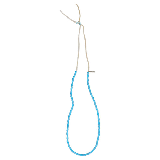 GLASS BEADED NECKLACE / AQUA