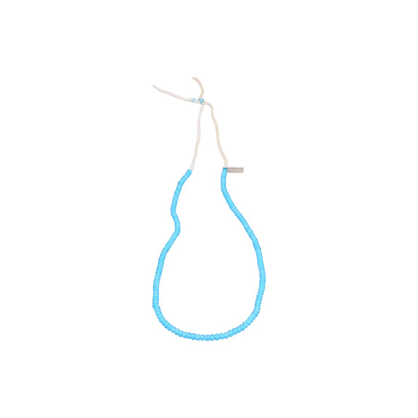 GLASS BEADED NECKLACE / AQUA