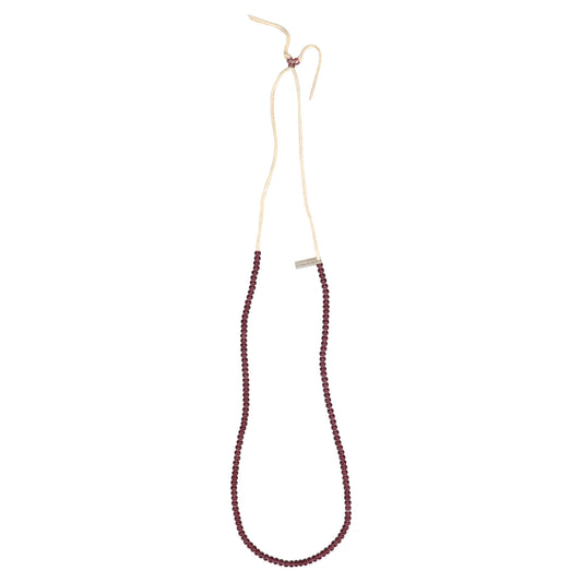 GLASS BEADED NECKLACE / PURPLE