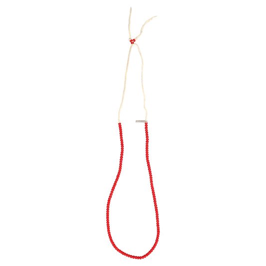 GLASS BEADED NECKLACE / RED