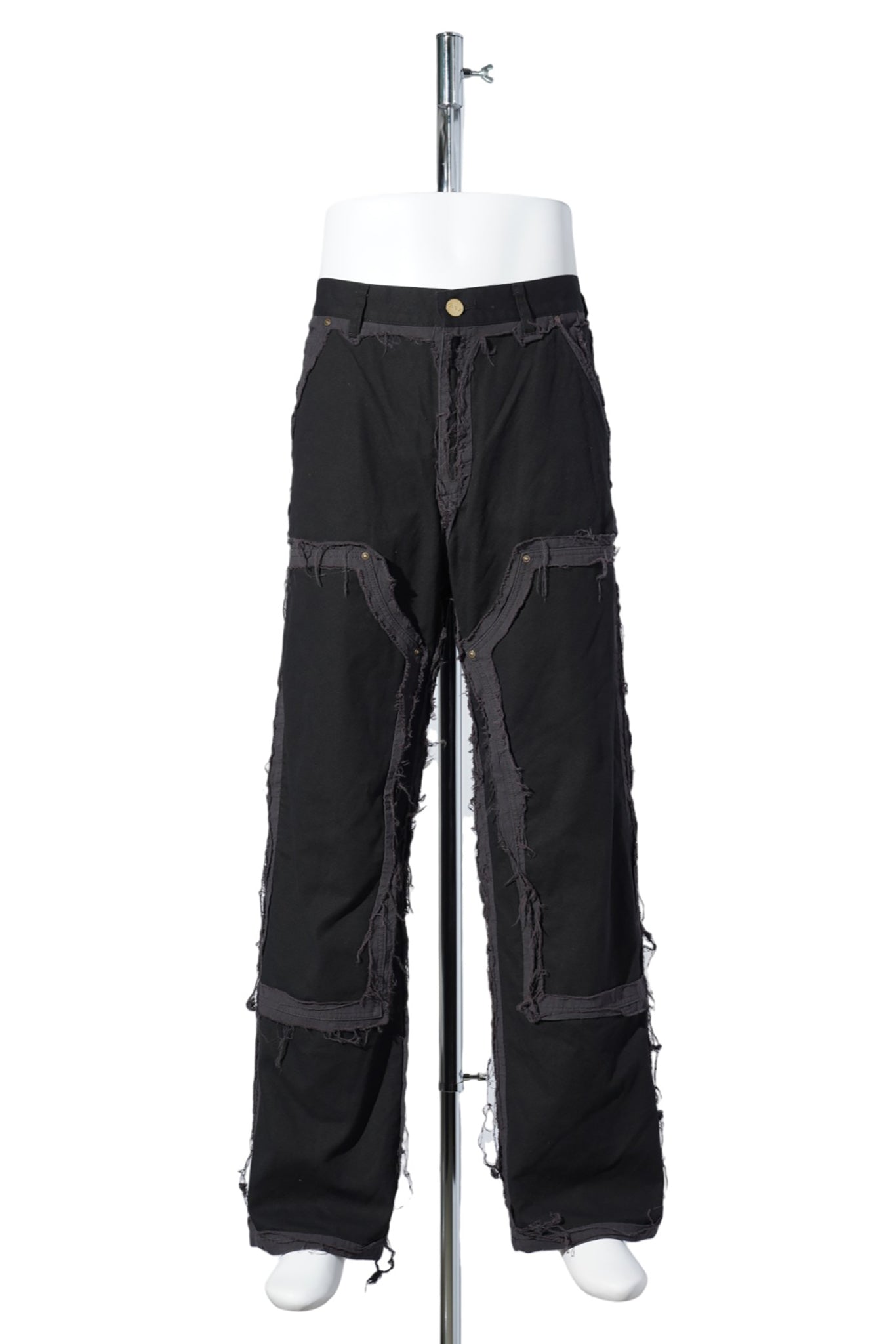 KAMIYA x blackmeans DECONSTRUCTED PAINTER PANTS / BLACK