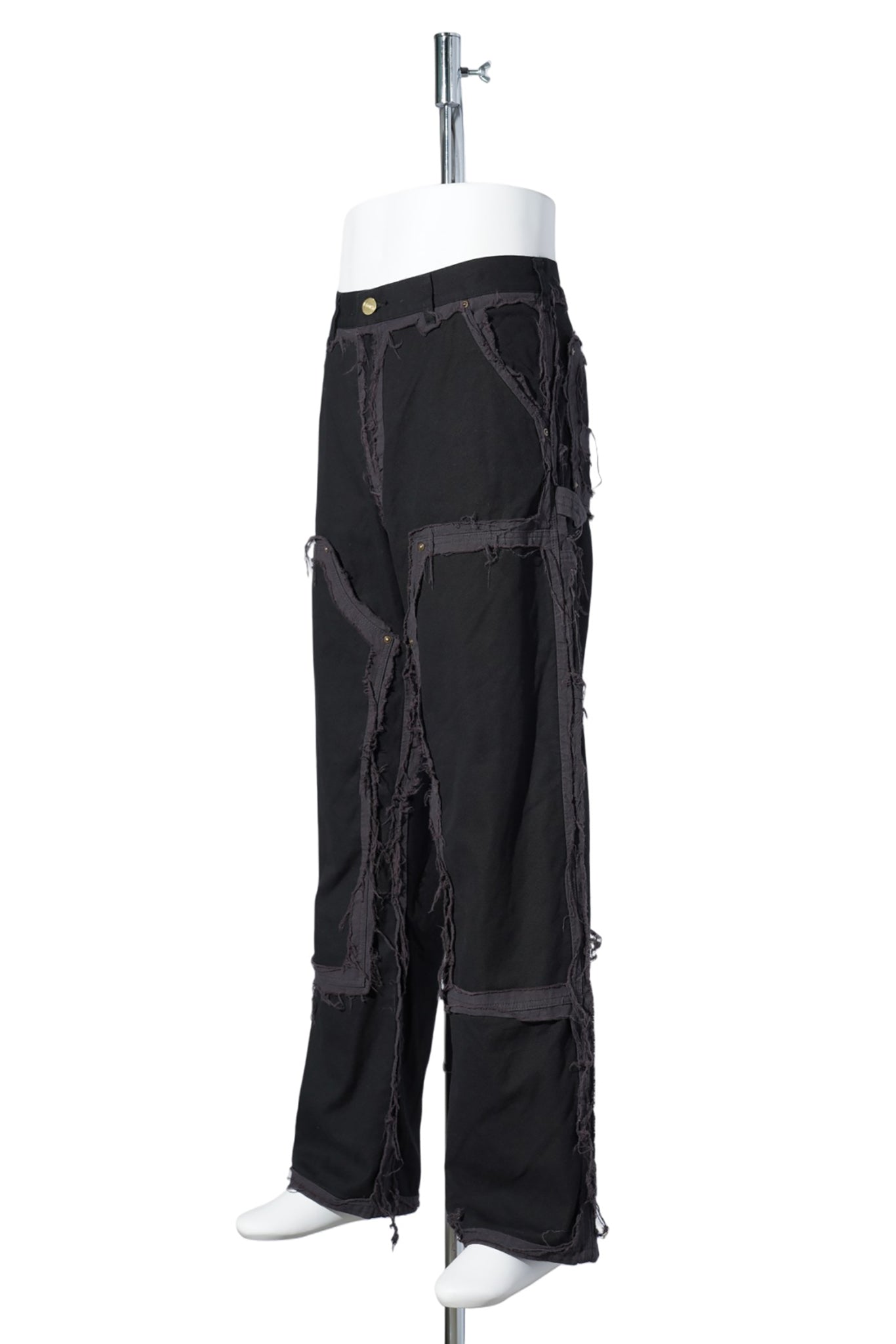 KAMIYA x blackmeans DECONSTRUCTED PAINTER PANTS / BLACK