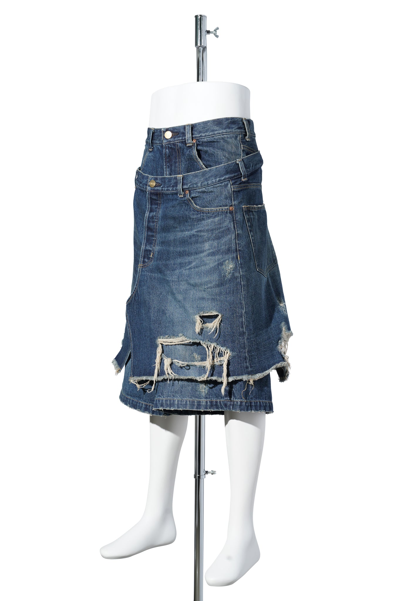 DOCKING STYLE DENIM SHORTS / INDIGO
