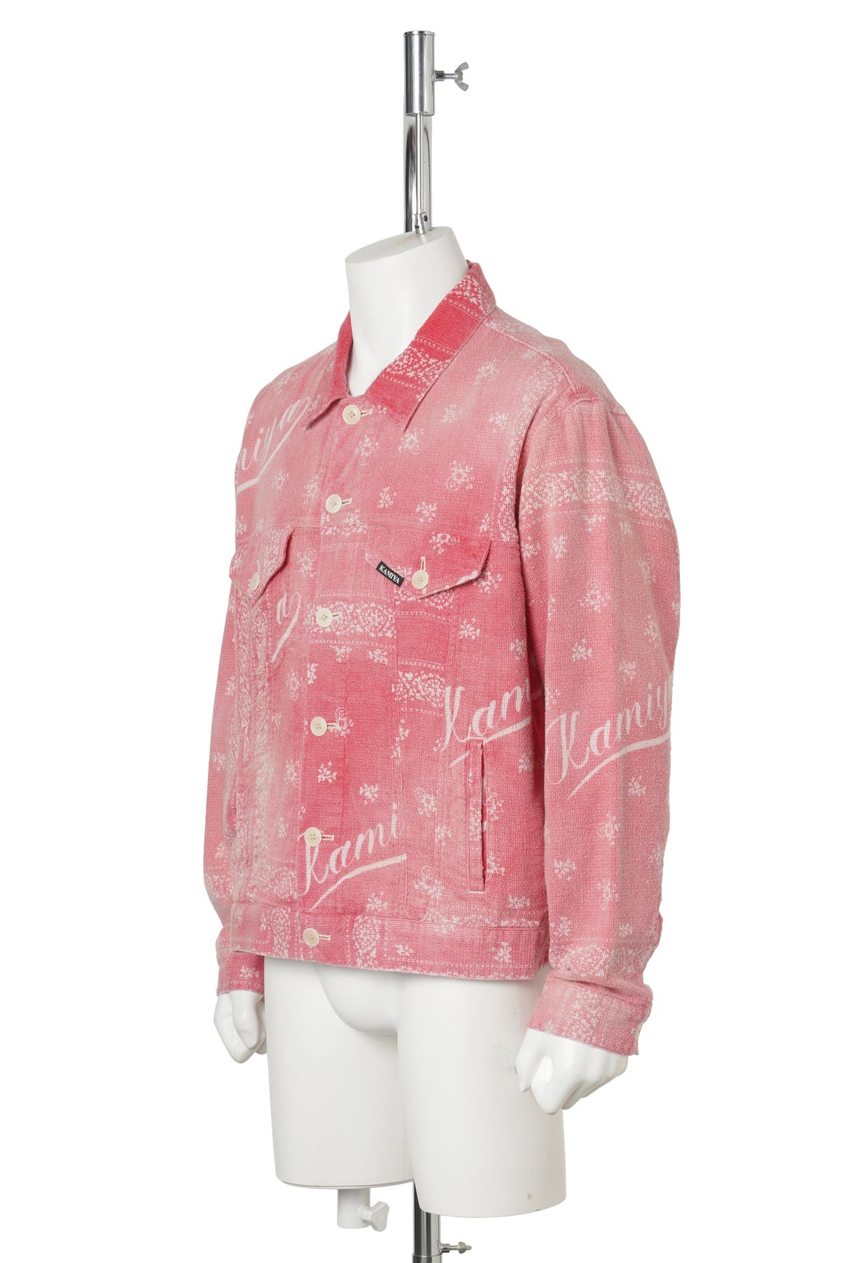 OG BANDANA DISCHARGE TRUCKER JACKET / RED