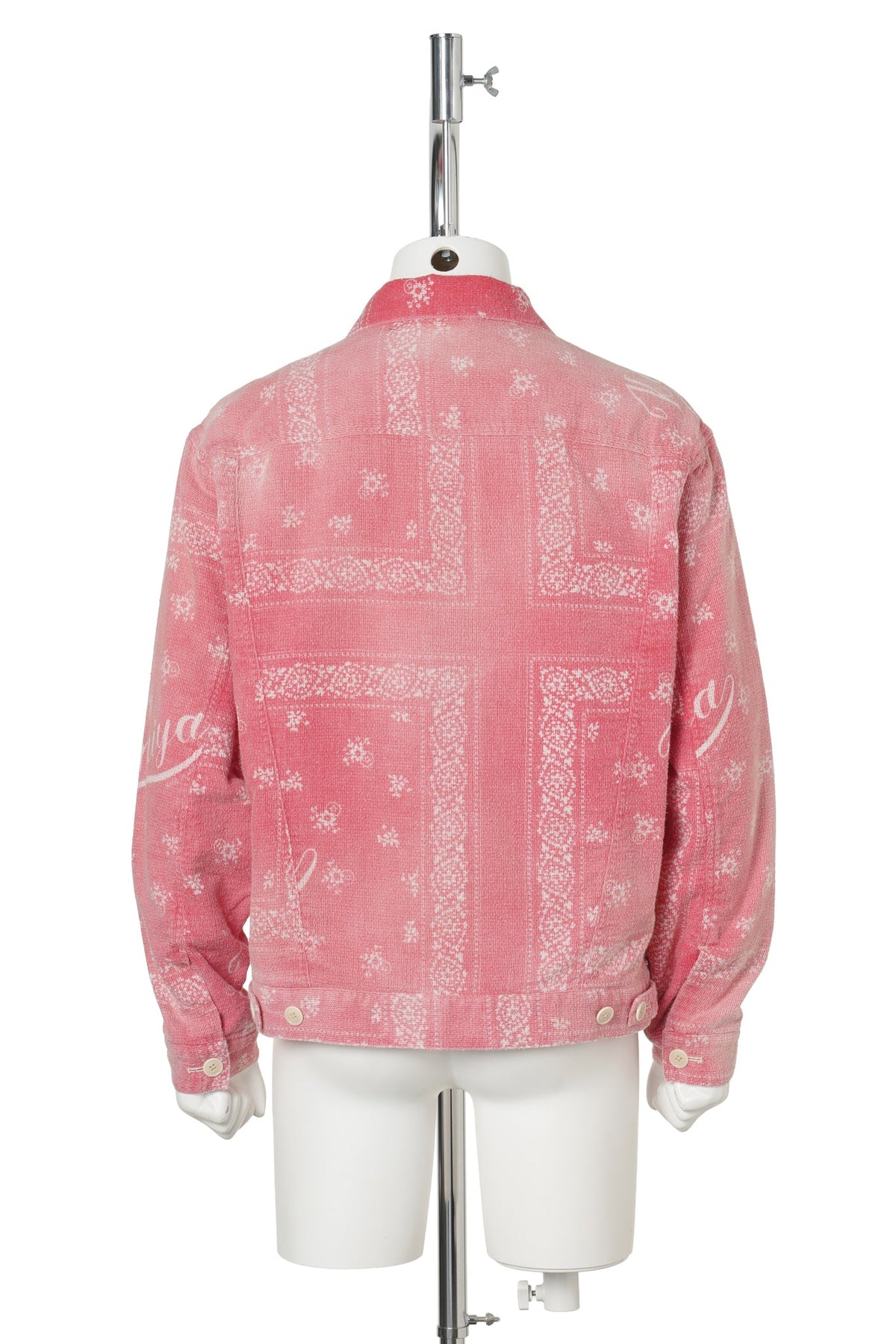 OG BANDANA DISCHARGE TRUCKER JACKET / RED
